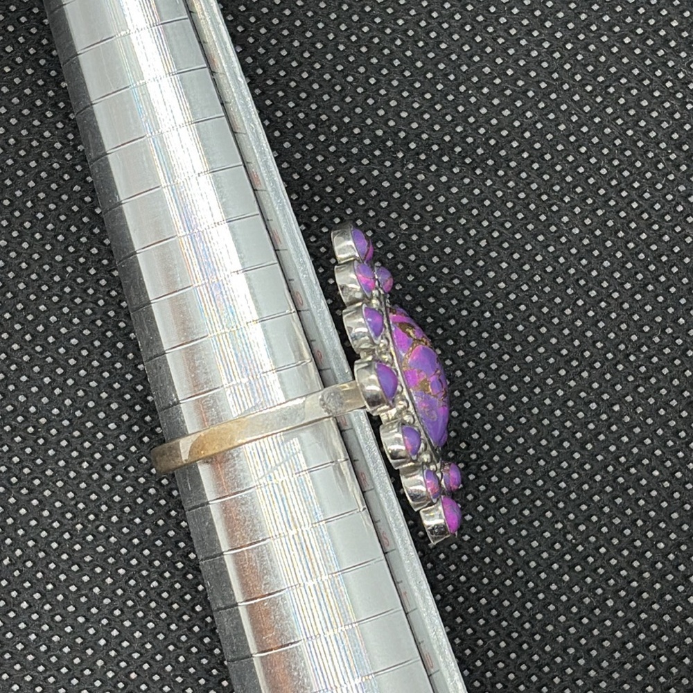 Mojave Turquoise Silver Adjustable Ring - image 4